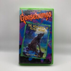 The Werewolf of Fever Swamp (Book #14) VHS Tape R.L. Stine Green Clamshell Case